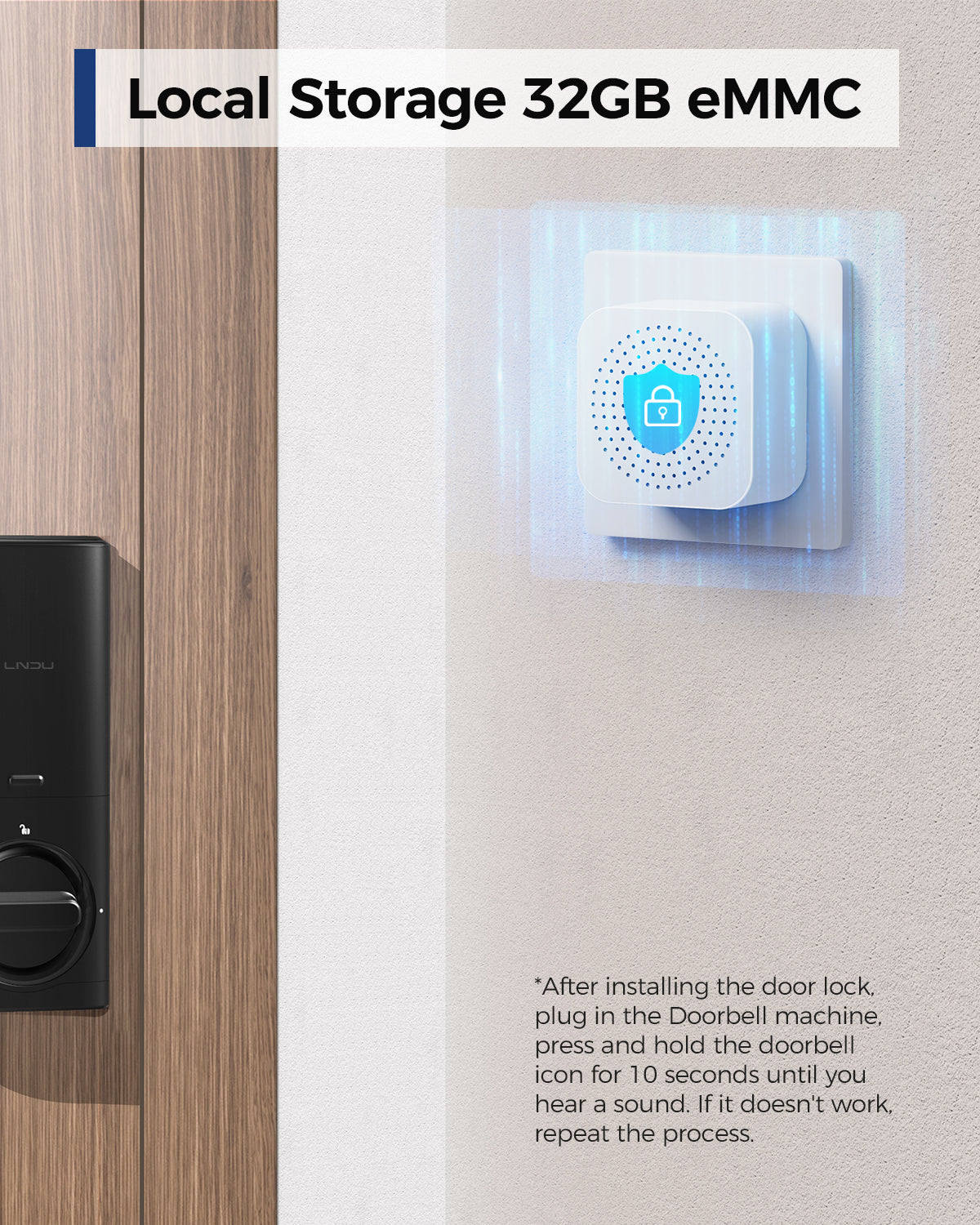 LNDU AL502 Smart Lock with Camera