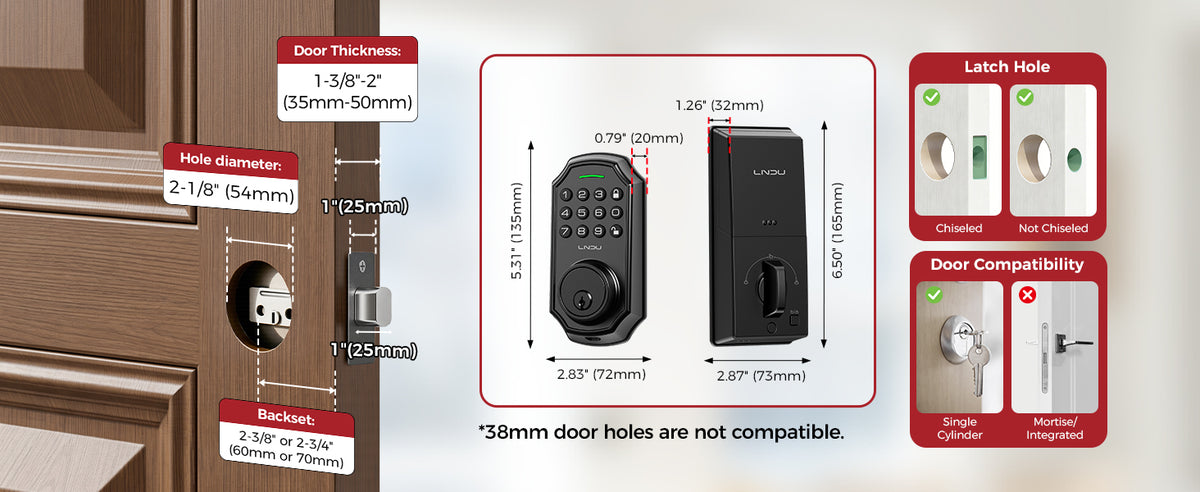 D180 compatible door dimensions